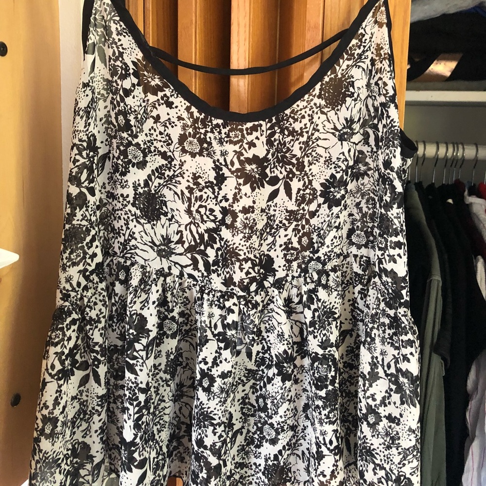 Floral babydoll tank